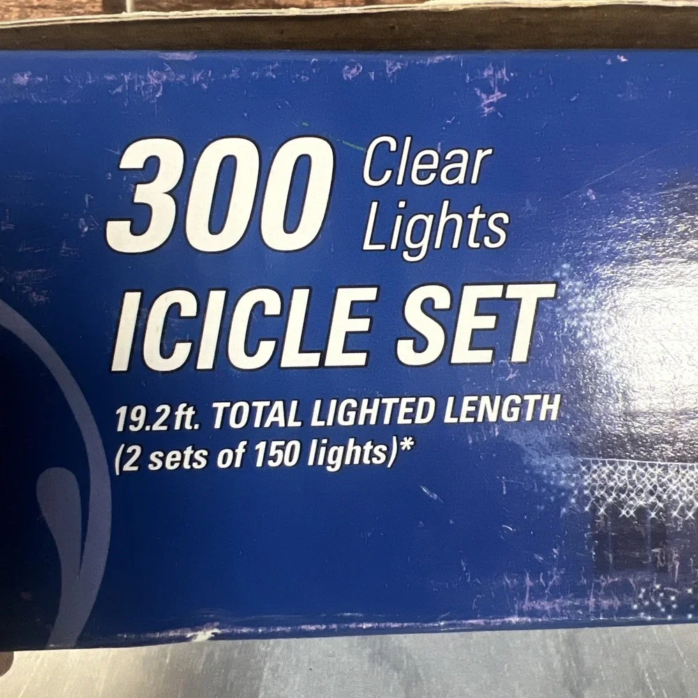 New Vintage 2002 MERRY MIDGET 300 Icicle Style Christmas Lights‎ 19.2ft